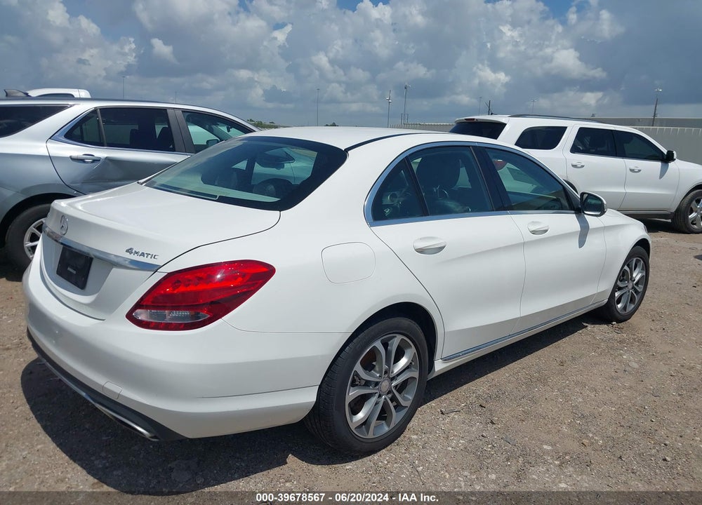 2015 MERCEDES-BENZ C 300 4MATIC/LUXURY 4MATIC/SPORT 4MATIC VIN: 55SWF4KB0FU022619