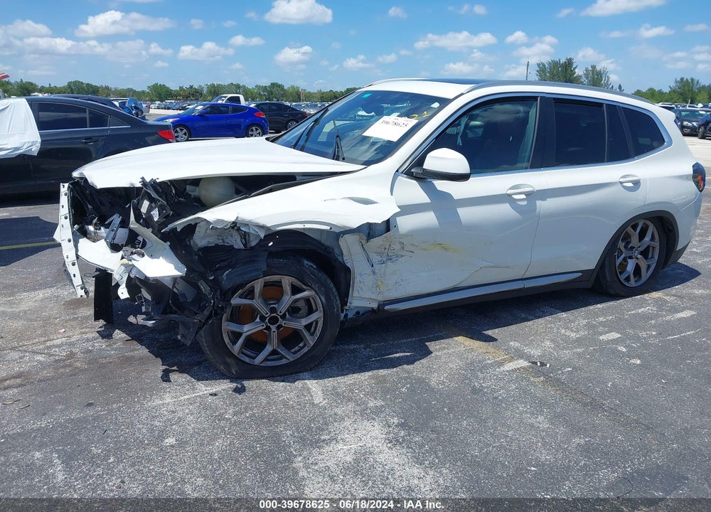 2022 BMW X3 SDRIVE30I VIN: 5UX43DP06N9J59886