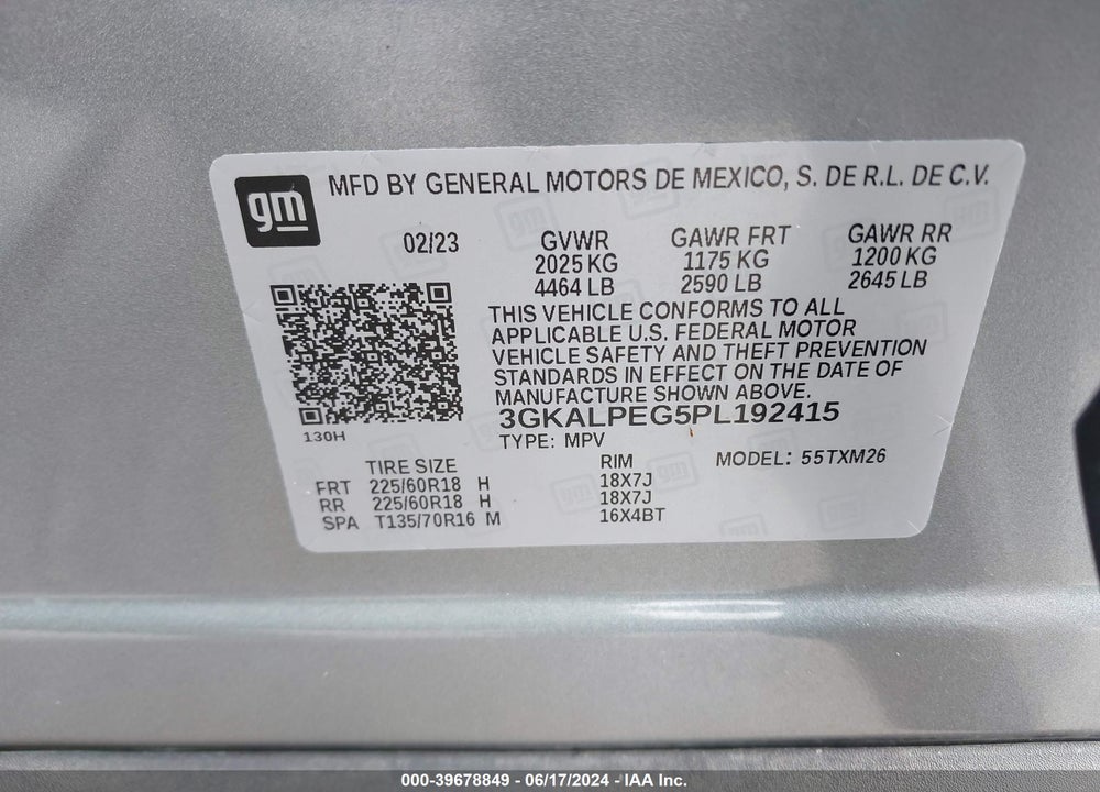 2023 GMC TERRAIN FWD SLT VIN: 3GKALPEG5PL192415