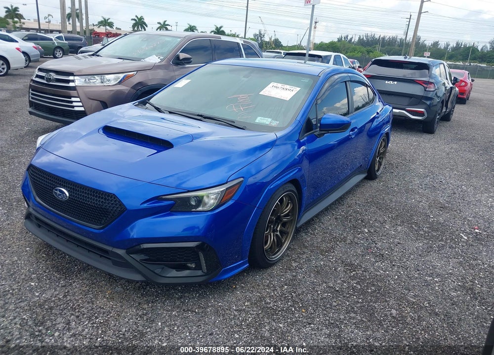 2022 SUBARU WRX PREMIUM VIN: JF1VBAF63N9016459