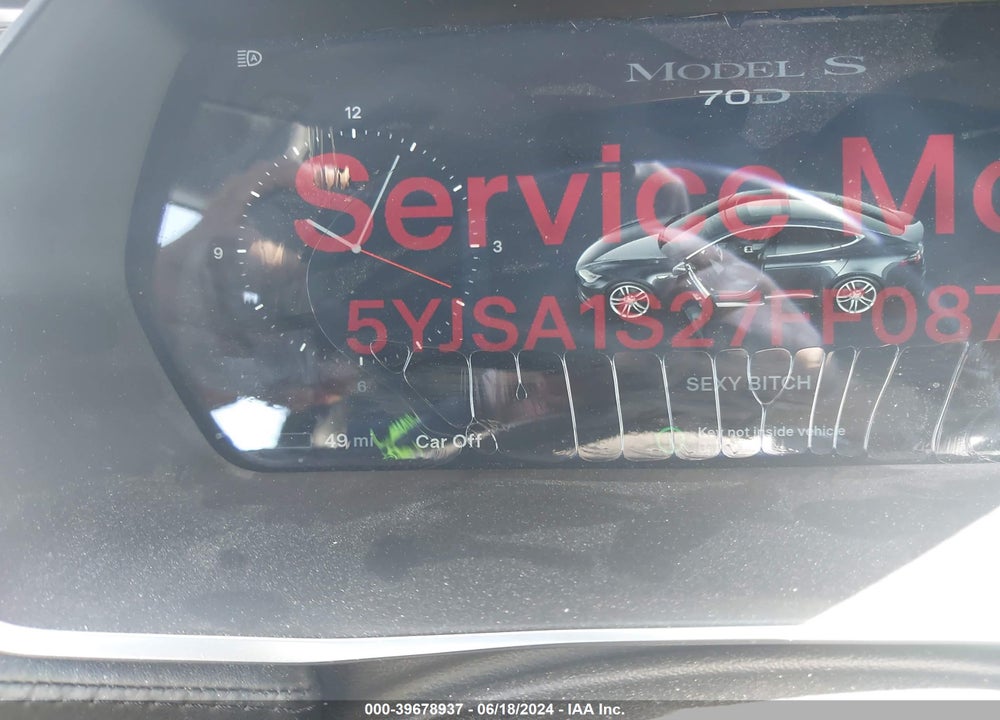 2015 TESLA MODEL S VIN: 5YJSA1S27FF087285