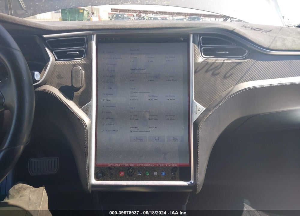 2015 TESLA MODEL S VIN: 5YJSA1S27FF087285