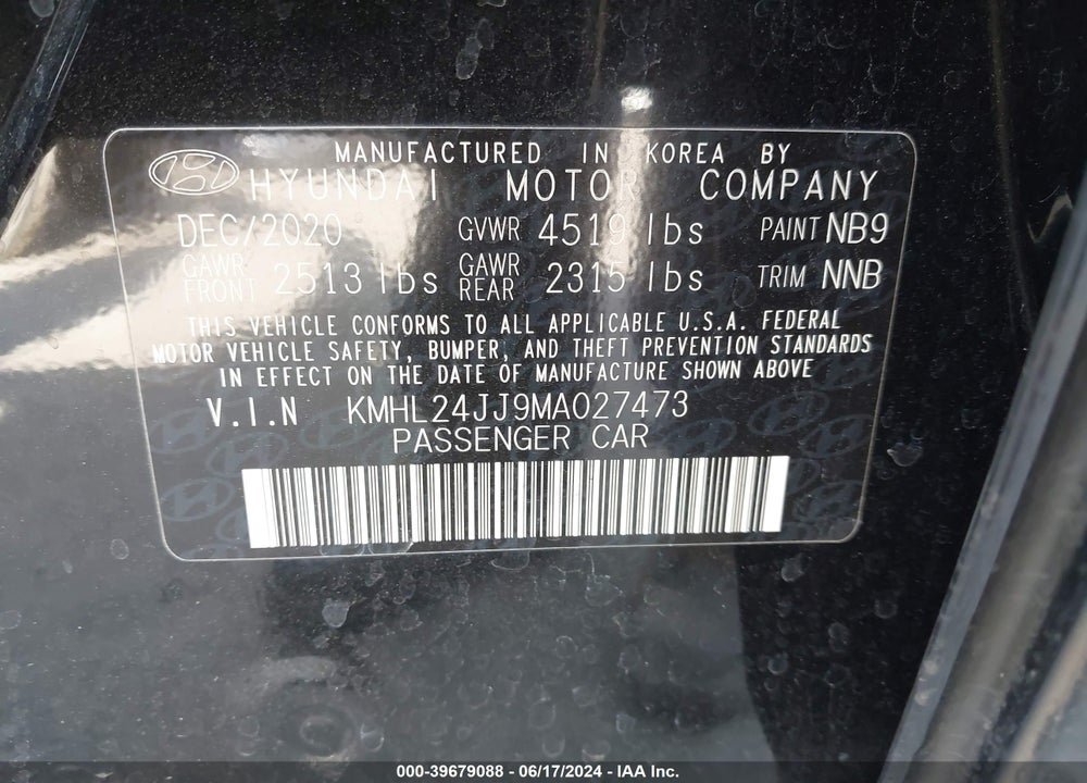 2021 HYUNDAI SONATA BLUE VIN: KMHL24JJ9MA027473