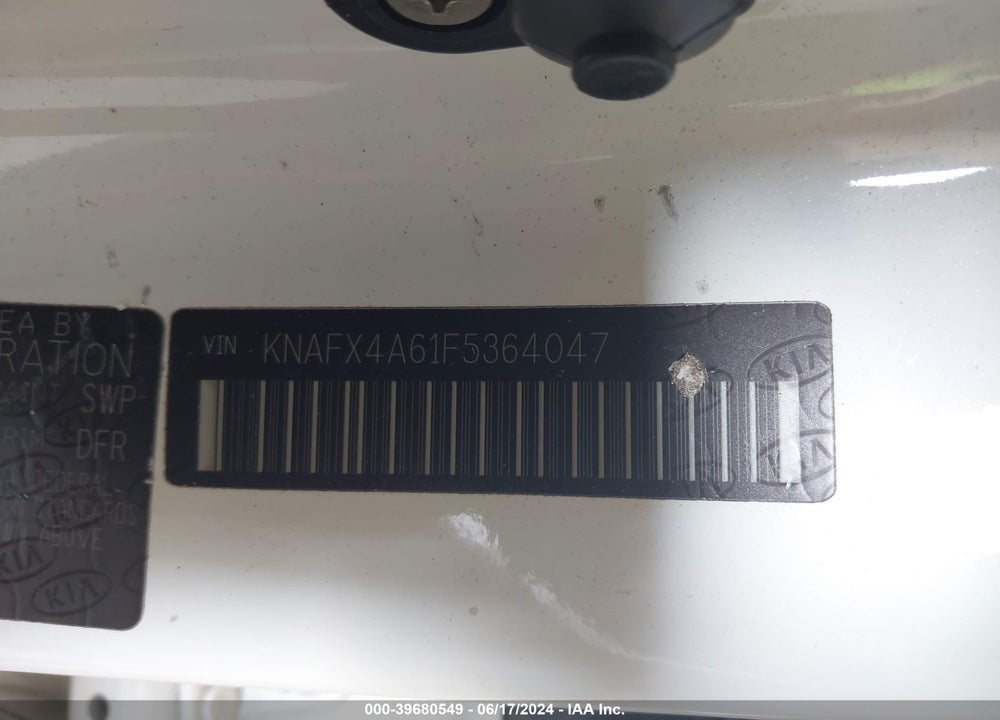 2015 KIA FORTE LX VIN: KNAFX4A61F5364047