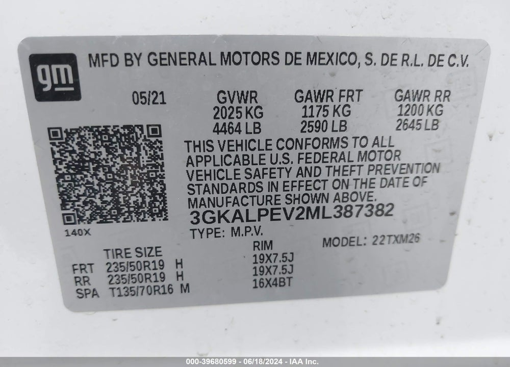 2021 GMC TERRAIN VIN: 3GKALPEV2ML387382