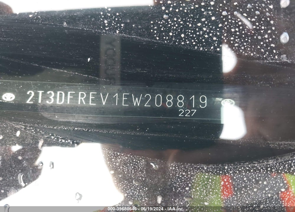 2014 TOYOTA RAV4 LIMITED VIN: 2T3DFREV1EW208819