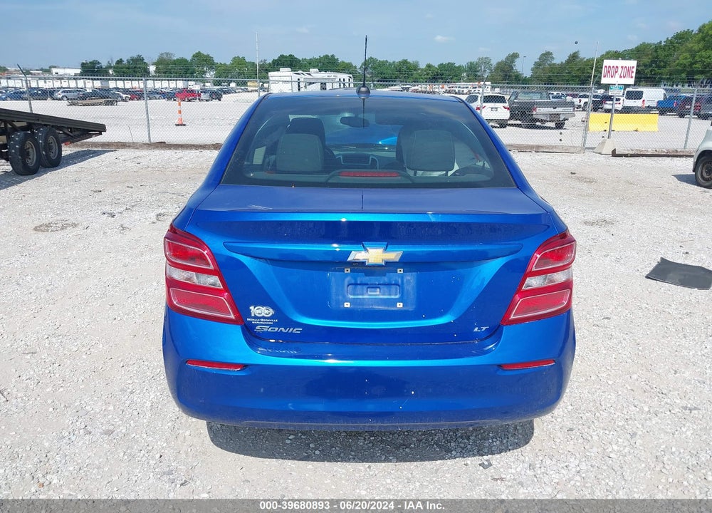 2019 CHEVROLET SONIC LT AUTO VIN: 1G1JD5SB2K4150040