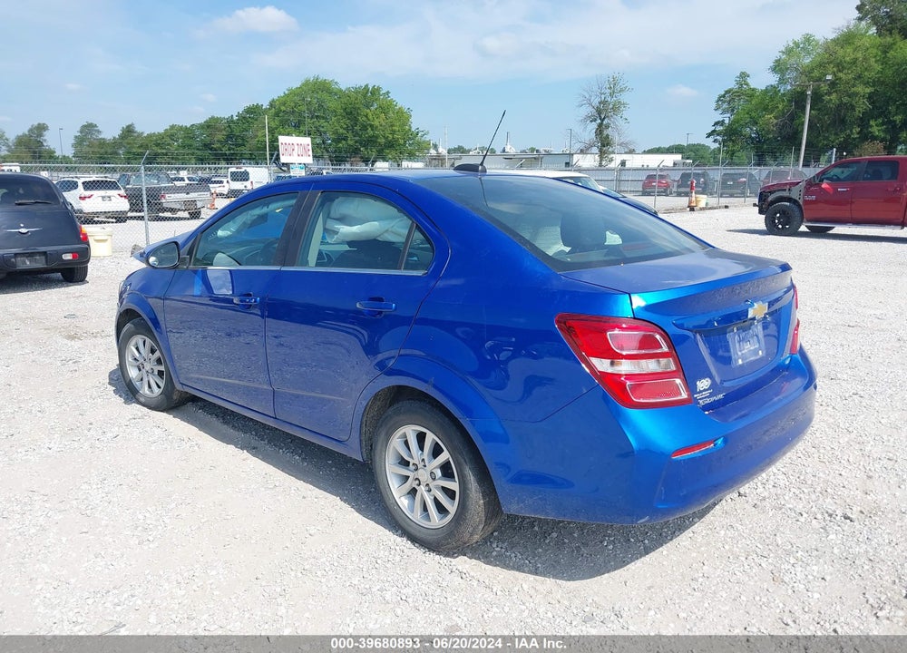 2019 CHEVROLET SONIC LT AUTO VIN: 1G1JD5SB2K4150040