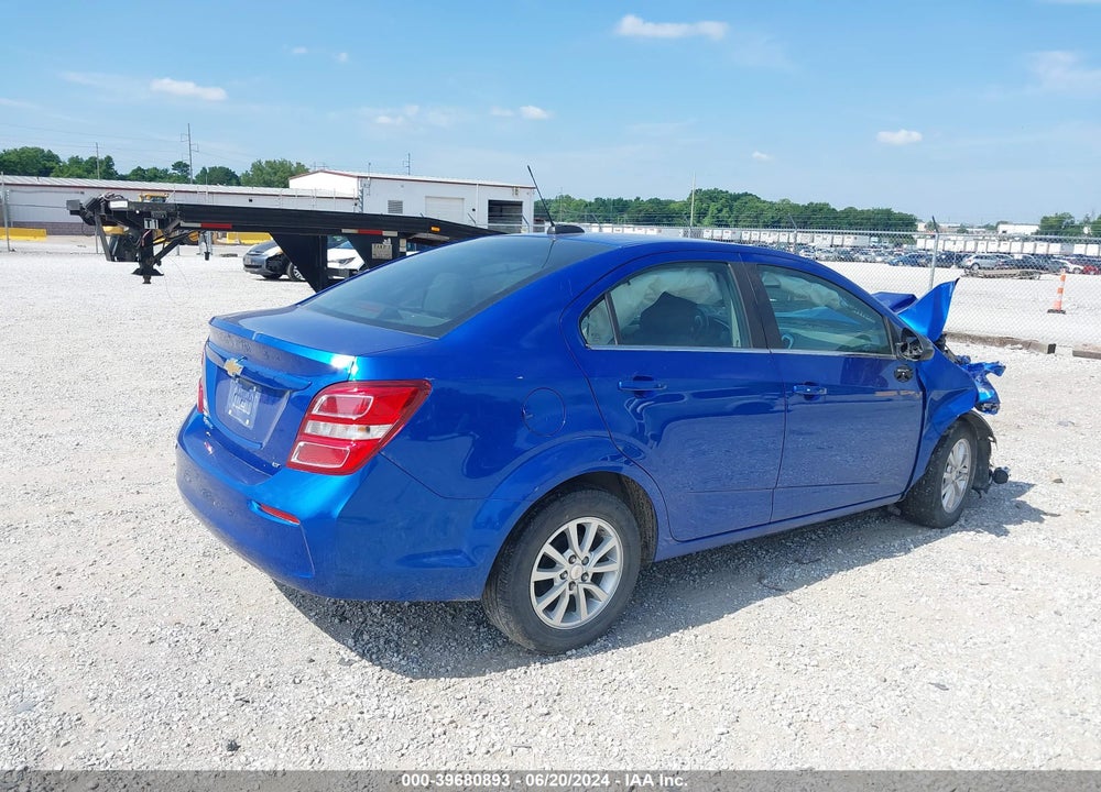 2019 CHEVROLET SONIC LT AUTO VIN: 1G1JD5SB2K4150040