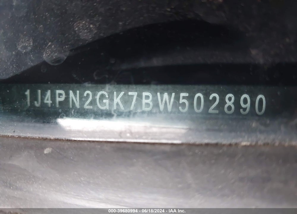2011 JEEP LIBERTY SPORT VIN: 1J4PN2GK7BW502890