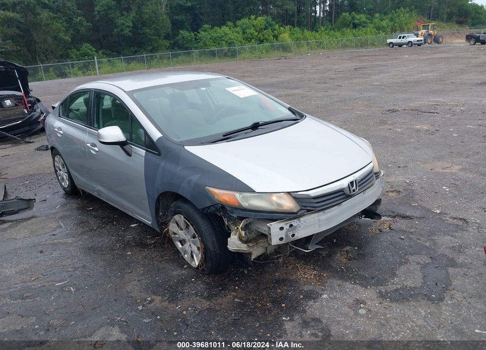 2012 HONDA CIVIC LX VIN: 19XFB2F58CE099813