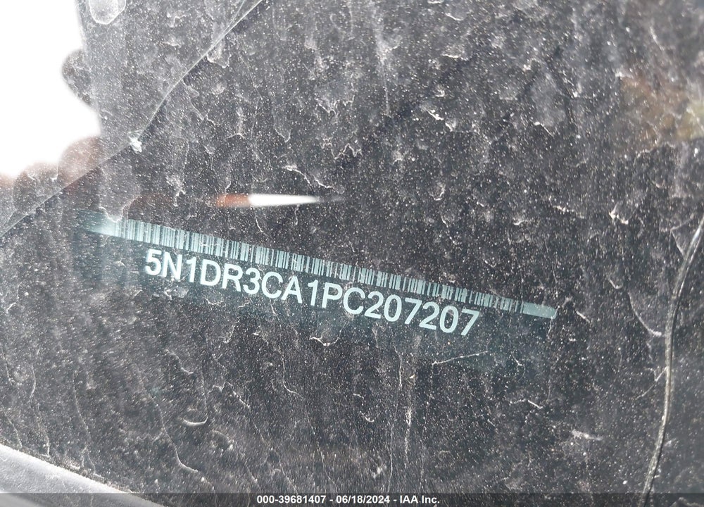 2023 NISSAN PATHFINDER SL FWD VIN: 5N1DR3CA1PC207207