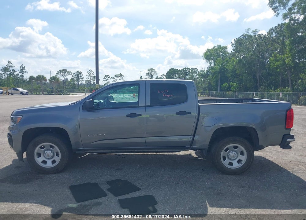 2022 CHEVROLET COLORADO 2WD SHORT BOX WT VIN: 1GCGSBEA6N1287870