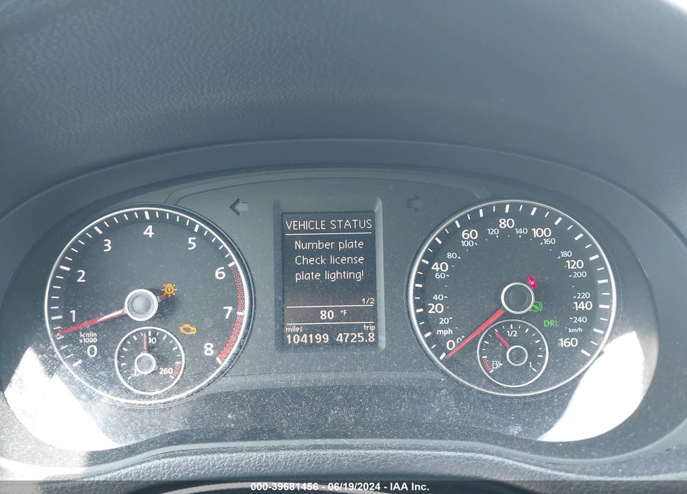 2012 VOLKSWAGEN PASSAT 2.5L SE VIN: 1VWBP7A33CC087835