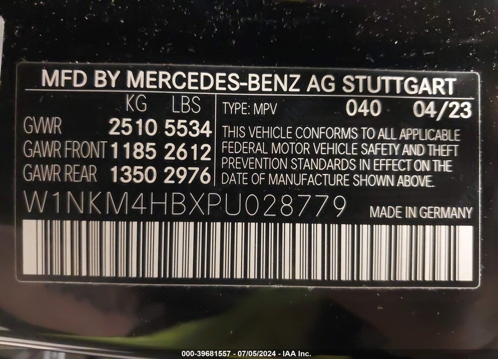 2023 MERCEDES-BENZ GLC 300 4MATIC SUV VIN: W1NKM4HBXPU028779