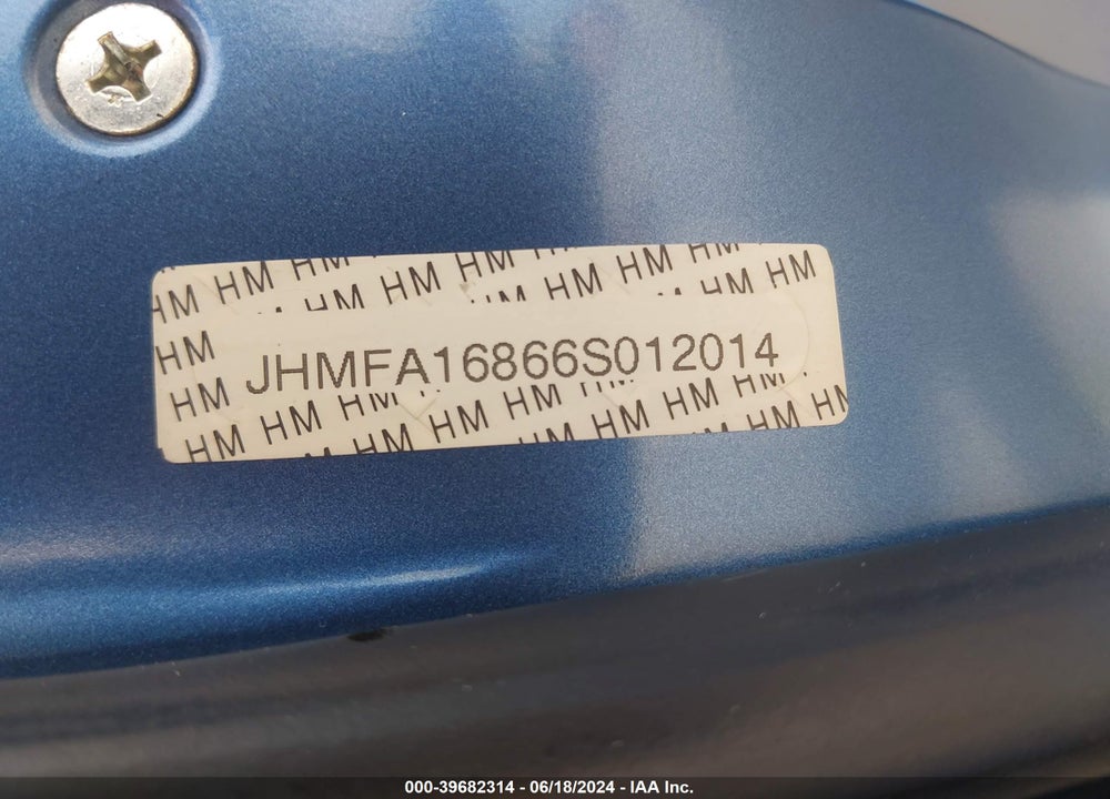 2006 HONDA CIVIC EX VIN: JHMFA16866S012014