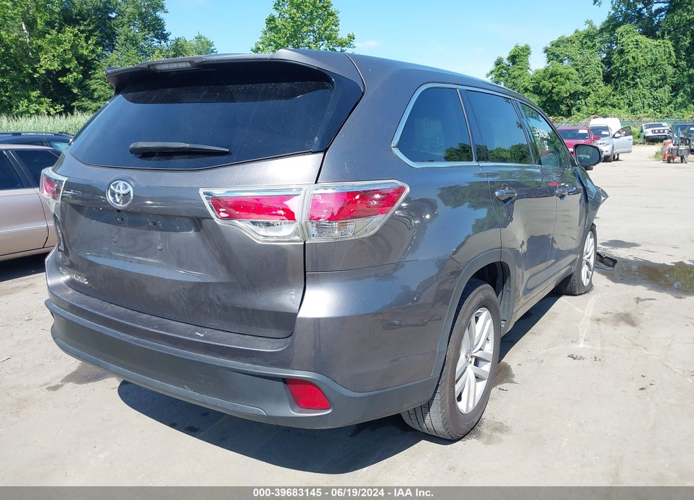 2016 TOYOTA HIGHLANDER LE VIN: 5TDZARFHXGS019121