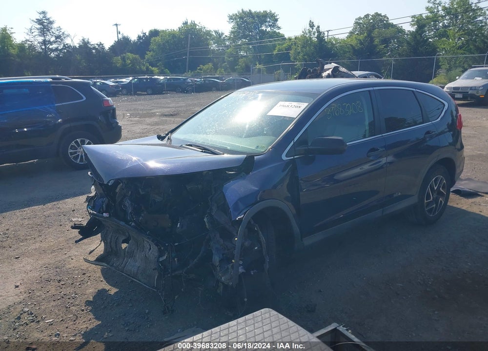 2016 HONDA CR-V SE VIN: 2HKRM3H49GH514866