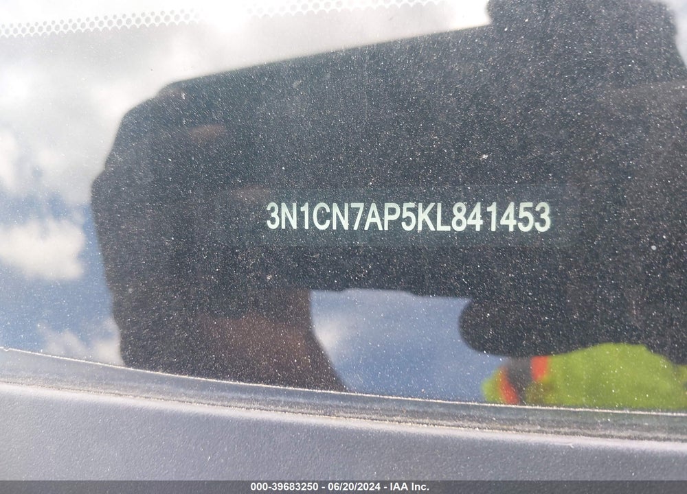 2019 NISSAN VERSA 1.6 SV VIN: 3N1CN7AP5KL841453