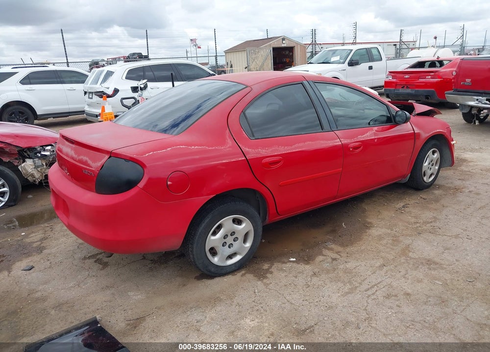 2002 DODGE NEON VIN: 1B3ES26C92D636300