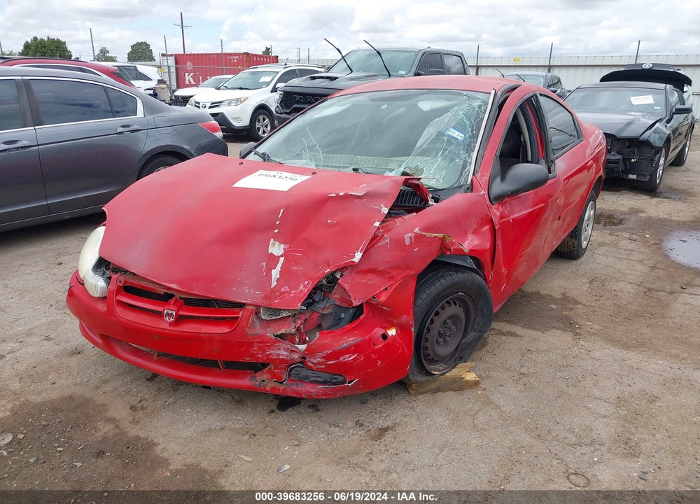 2002 DODGE NEON VIN: 1B3ES26C92D636300