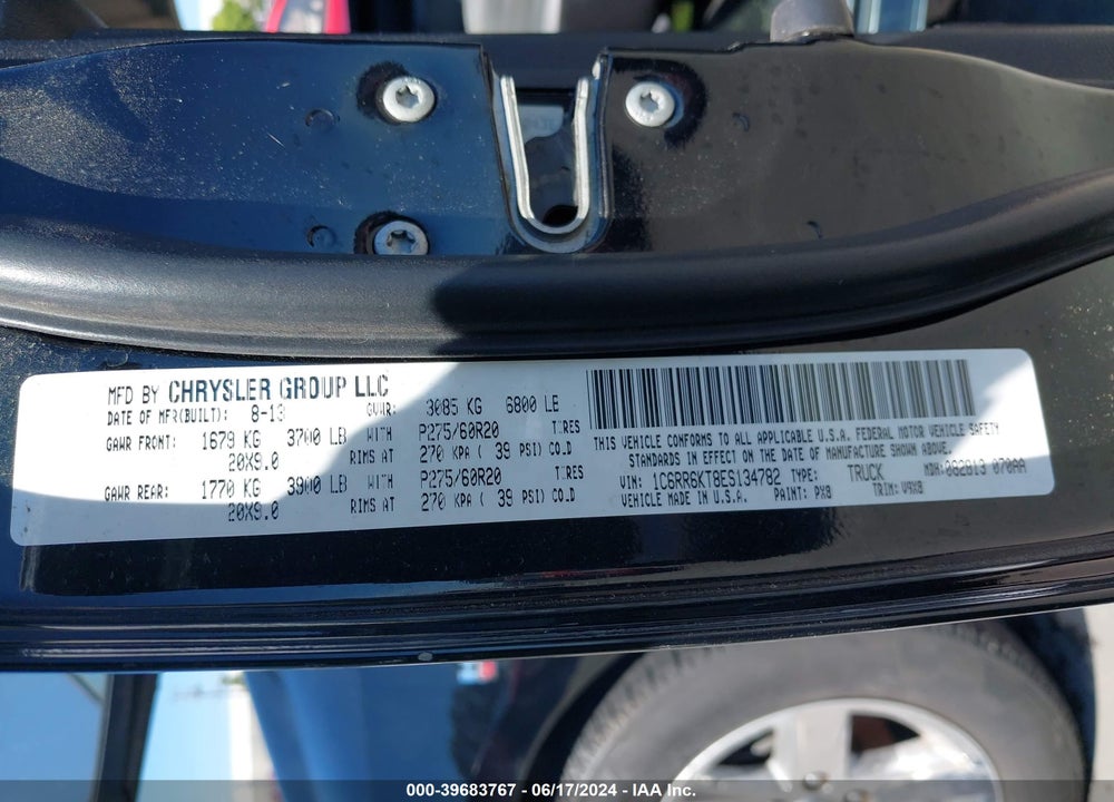 2014 RAM 1500 EXPRESS VIN: 1C6RR6KT8ES134782