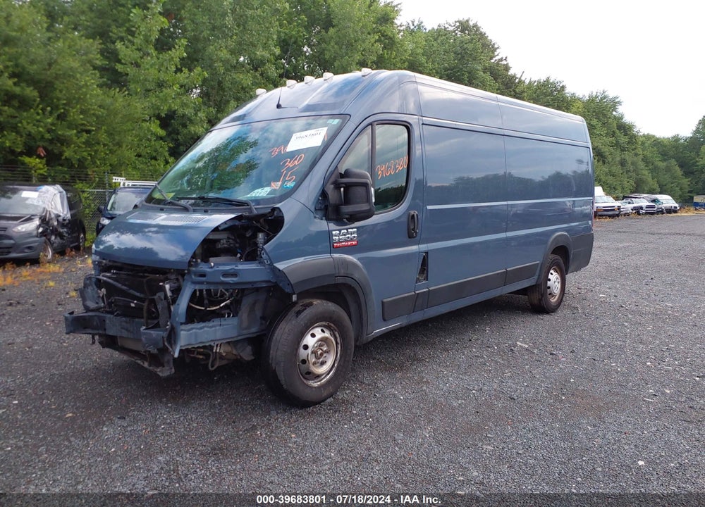 2019 RAM PROMASTER 3500 CARGO VAN HIGH ROOF 159 WB EXT VIN: 3C6URVJG1KE553645