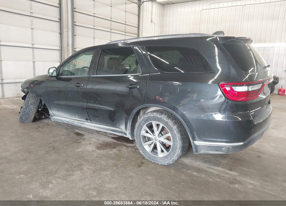 2016 DODGE DURANGO LIMITED VIN: 1C4RDJDG0GC484317