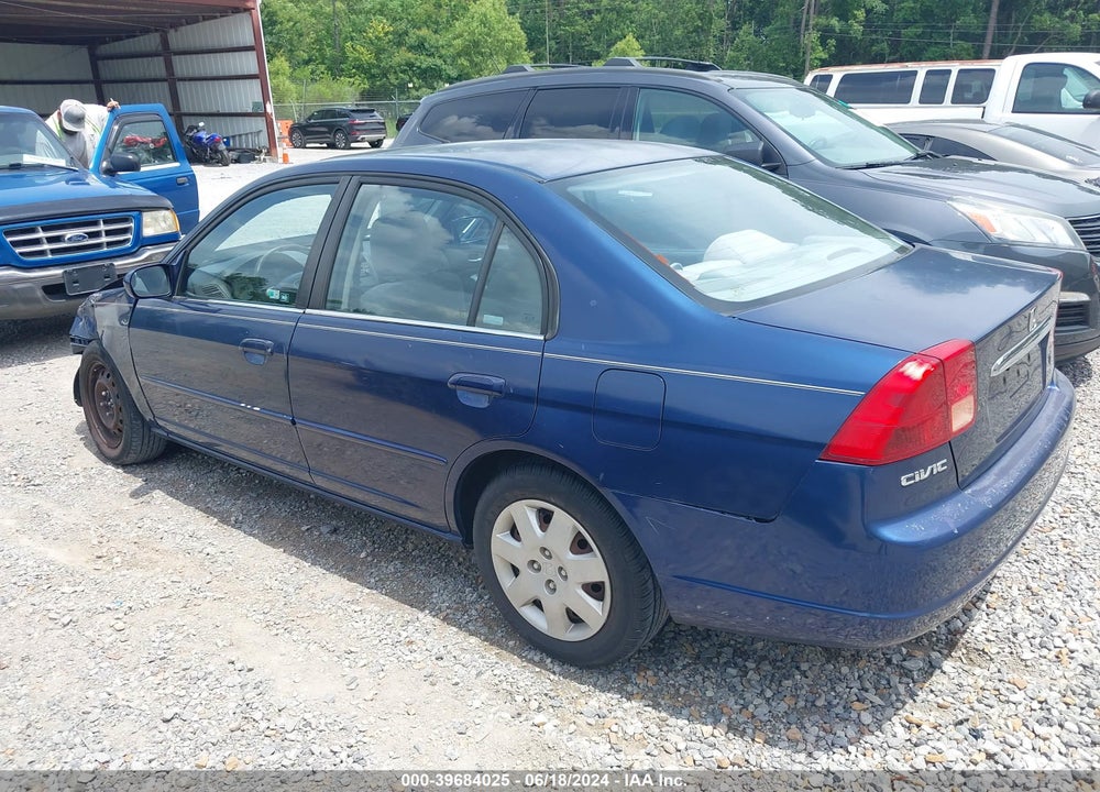2002 HONDA CIVIC EX VIN: 1HGES26702L009641