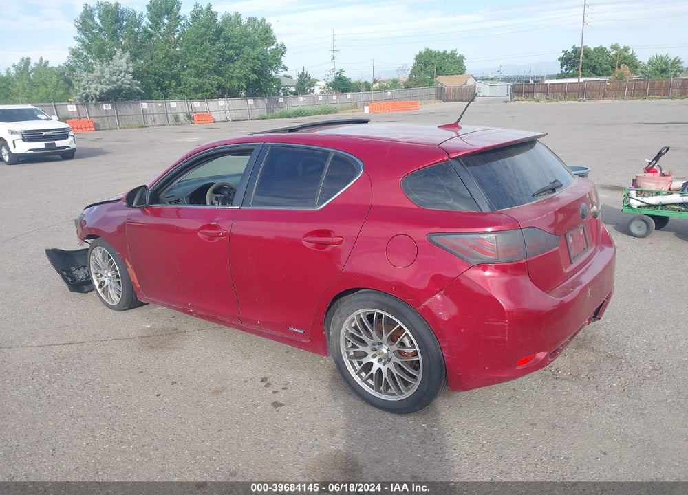 2011 LEXUS CT 200H PREMIUM VIN: JTHKD5BH7B2004159