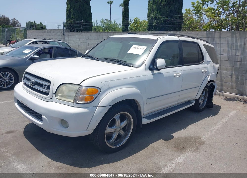 2002 TOYOTA SEQUOIA LIMITED V8 VIN: 5TDZT38A02S117459