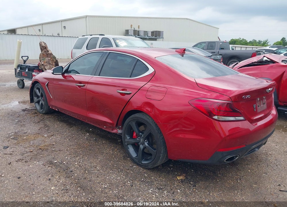 2019 GENESIS G70 3.3T DYNAMIC VIN: KMTG34LE6KU021727