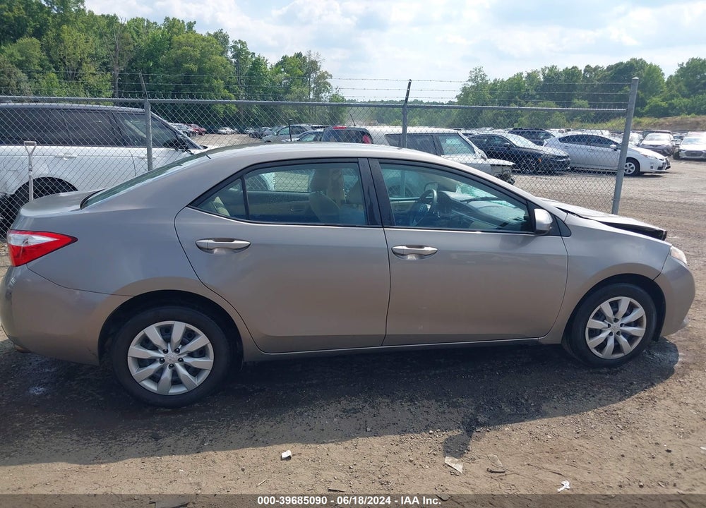 2014 TOYOTA COROLLA LE VIN: 2T1BURHE7EC125091