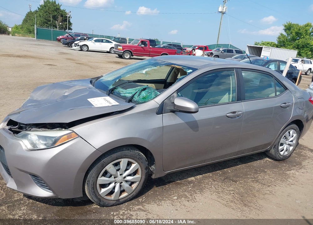 2014 TOYOTA COROLLA LE VIN: 2T1BURHE7EC125091