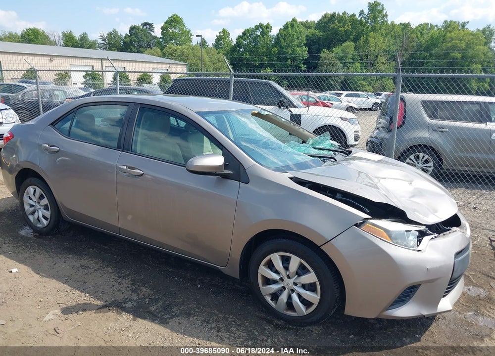 2014 TOYOTA COROLLA LE VIN: 2T1BURHE7EC125091