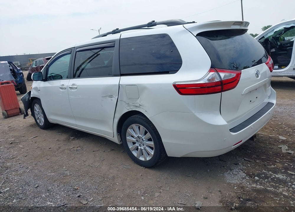 2016 TOYOTA SIENNA XLE PREMIUM 7 PASSENGER VIN: 5TDDK3DC7GS133329