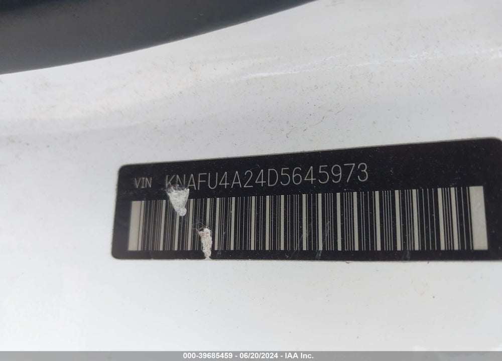 2013 KIA FORTE EX VIN: KNAFU4A24D5645973