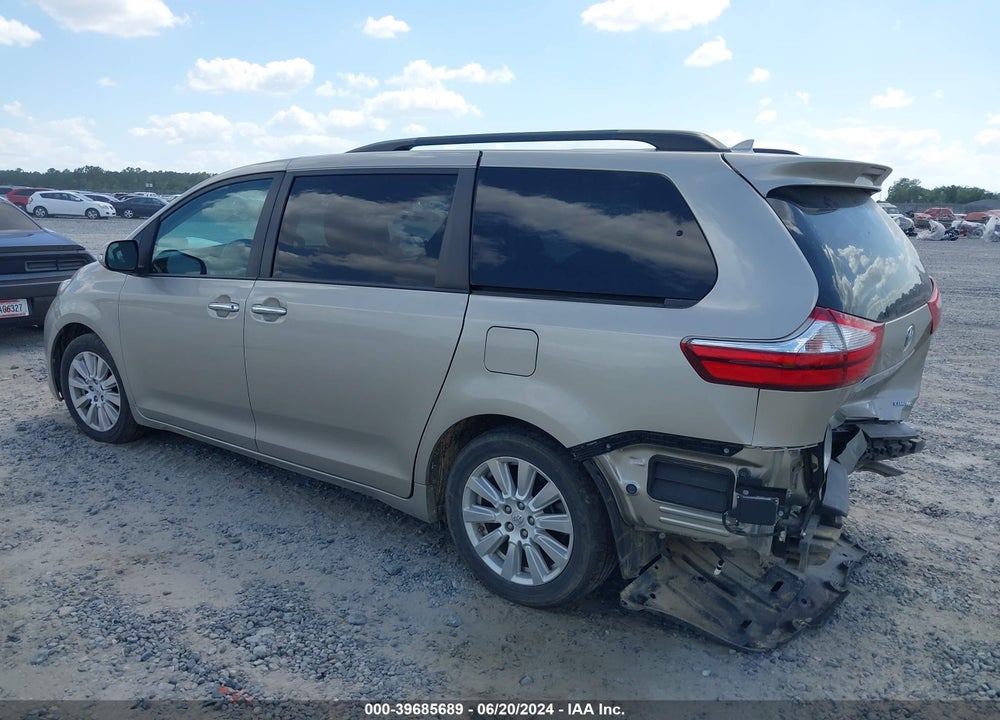 2017 TOYOTA SIENNA LIMITED 7 PASSENGER VIN: 5TDYZ3DC6HS829632