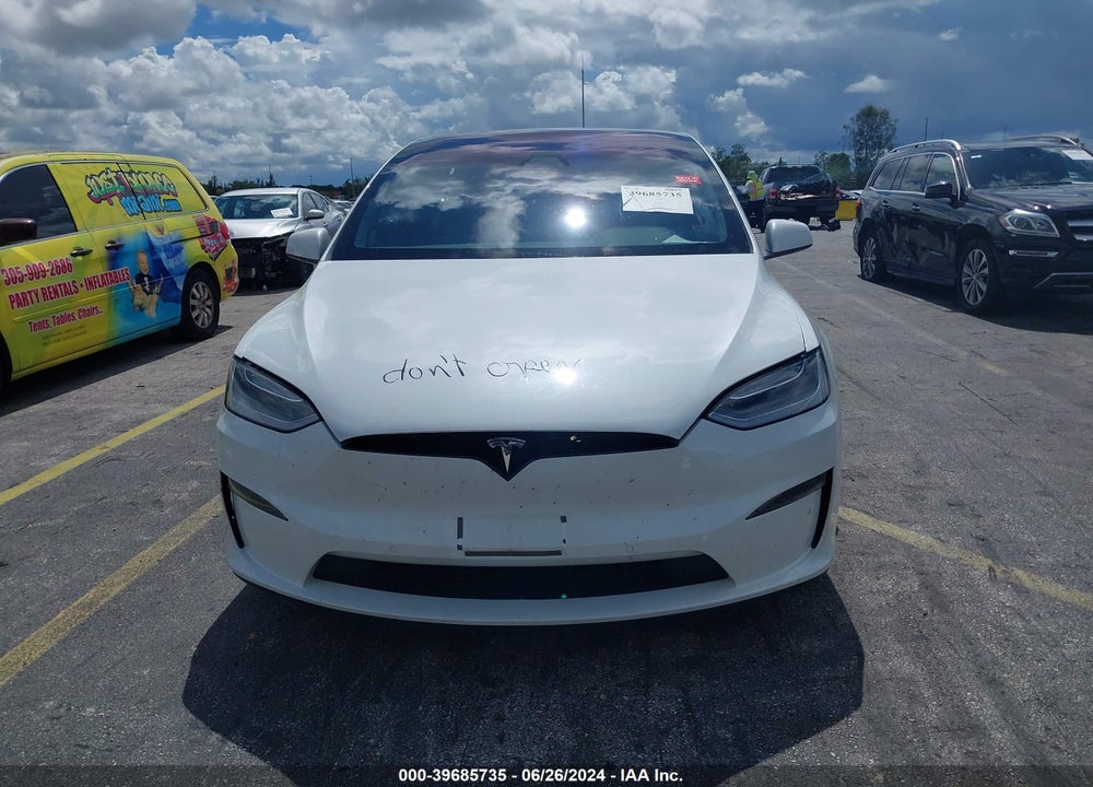 2022 TESLA MODEL X PLAID TRI MOTOR ALL-WHEEL DRIVE VIN: 7SAXCBE62NF333309