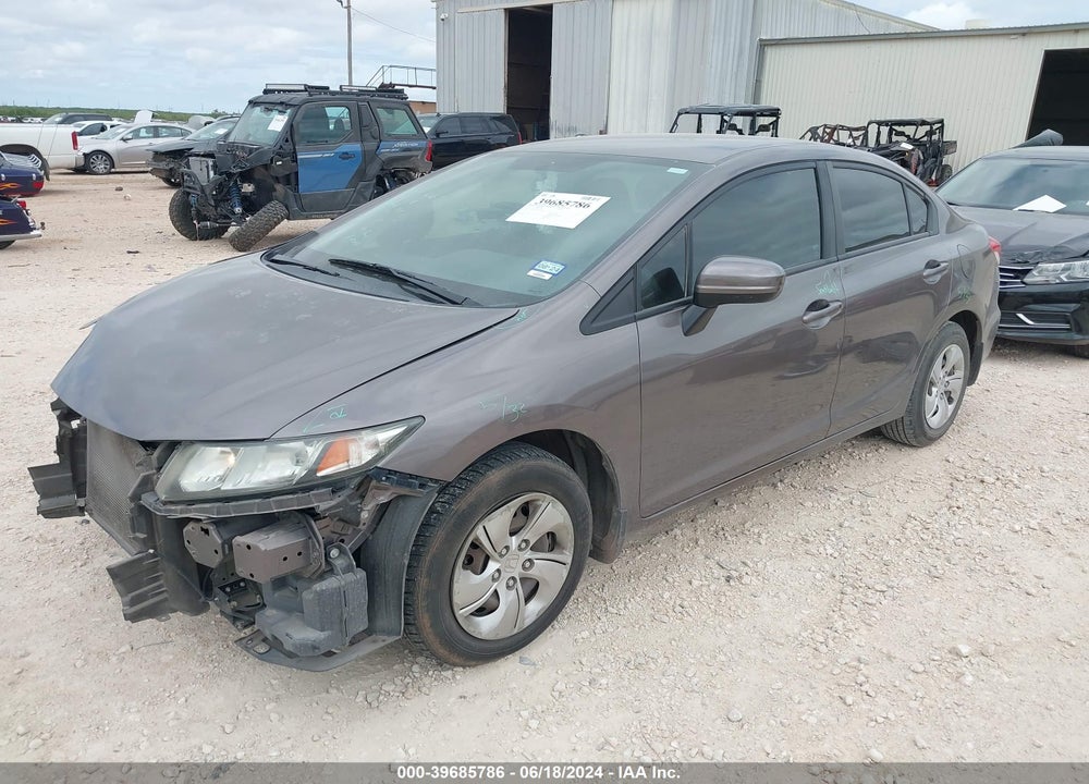 2014 HONDA CIVIC LX VIN: 19XFB2F57EE024829