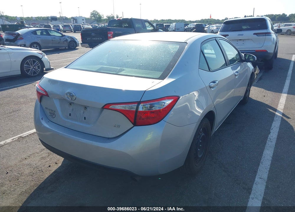 2016 TOYOTA COROLLA LE VIN: 2T1BURHE9GC563663