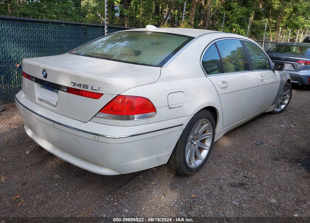 2004 BMW 745LI VIN: WBAGN63494DS46249