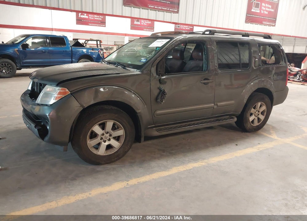2008 NISSAN PATHFINDER SE VIN: 5N1AR18U18C606467