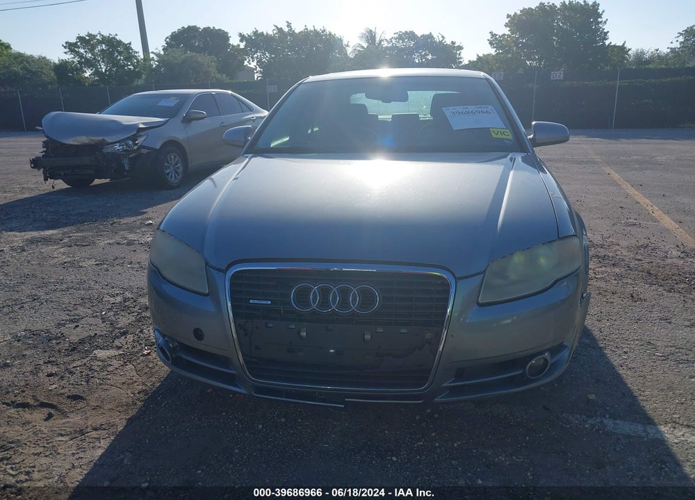 2006 AUDI A4 2.0T VIN: WAUDF78E26A214495