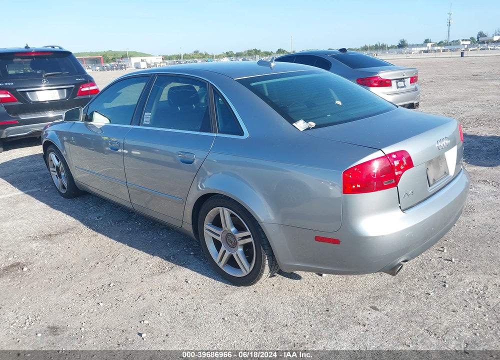 2006 AUDI A4 2.0T VIN: WAUDF78E26A214495