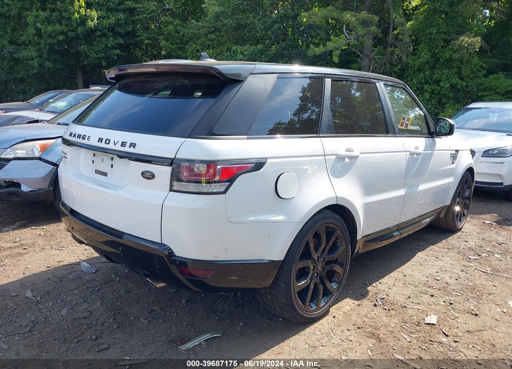 2016 LAND ROVER RANGE ROVER SPORT 3.0L V6 SUPERCHARGED HSE VIN: SALWR2VF5GA634314