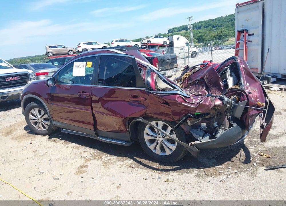 2013 HONDA CR-V EX-L VIN: 5J6RM4H71DL000432