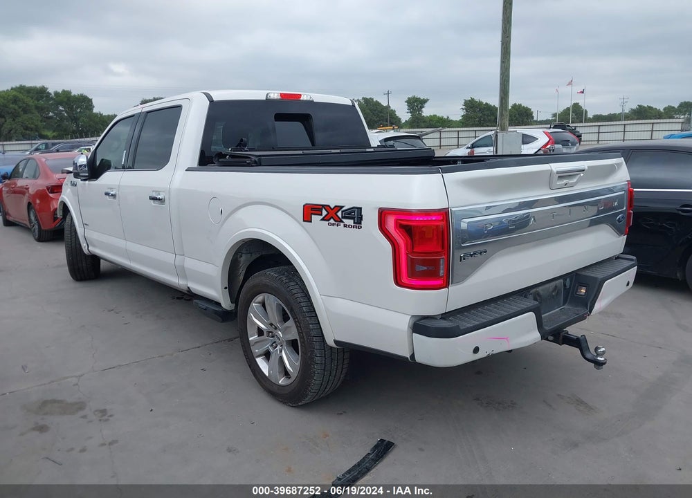 2016 FORD F-150 PLATINUM VIN: 1FTFW1EG1GFB53563