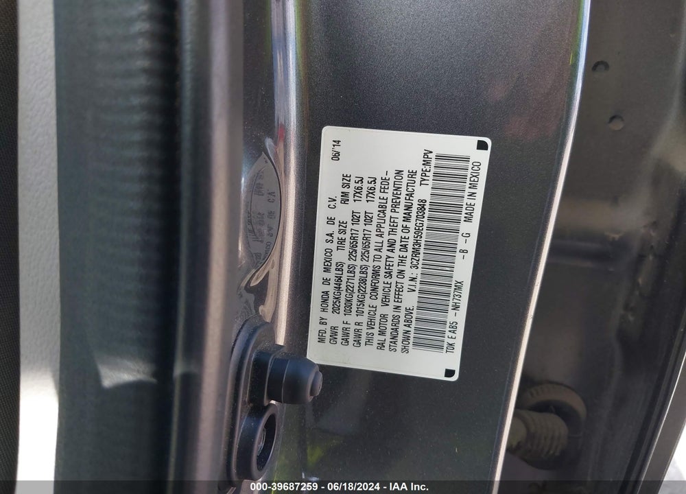 2014 HONDA CR-V EX VIN: 3CZRM3H59EG703848