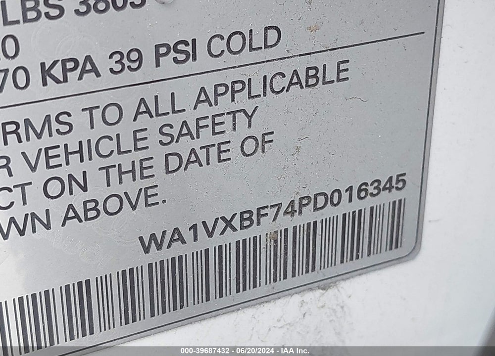 2023 AUDI Q7 PRESTIGE 55 TFSI QUATTRO TIPTRONIC VIN: WA1VXBF74PD016345